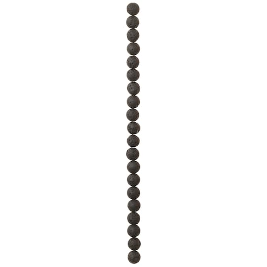 Black Lava Quartz Round Beads, 10mm by Bead Landing™